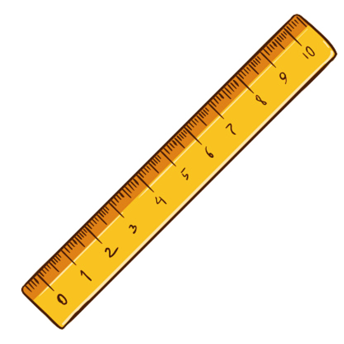 Vector Cartoon Single Ruler On White Background Stock Illustration - Download Image Now - Ruler, Cartoon, Drawing - Art Product - iStock